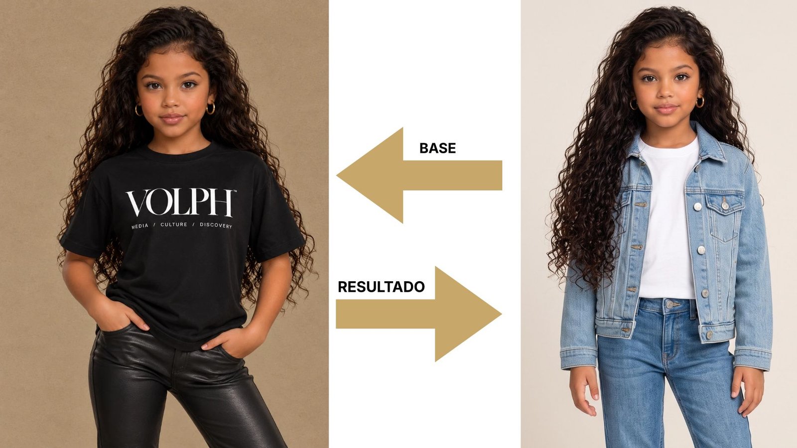 Comparação entre fotografia de referência e composição editorial ilustrativa criada com inteligência artificial